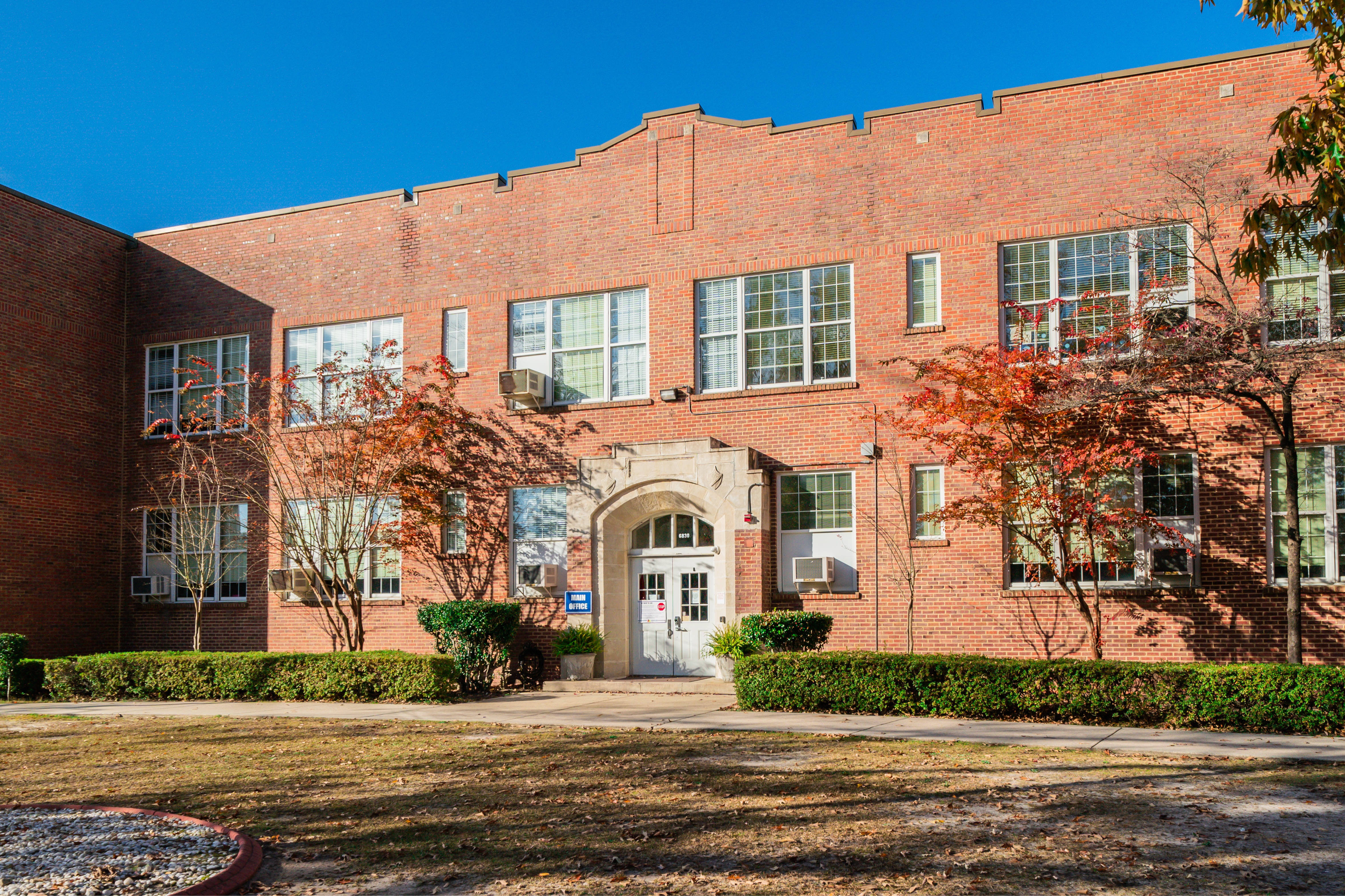 A photo of the front of seventy first classical middle school