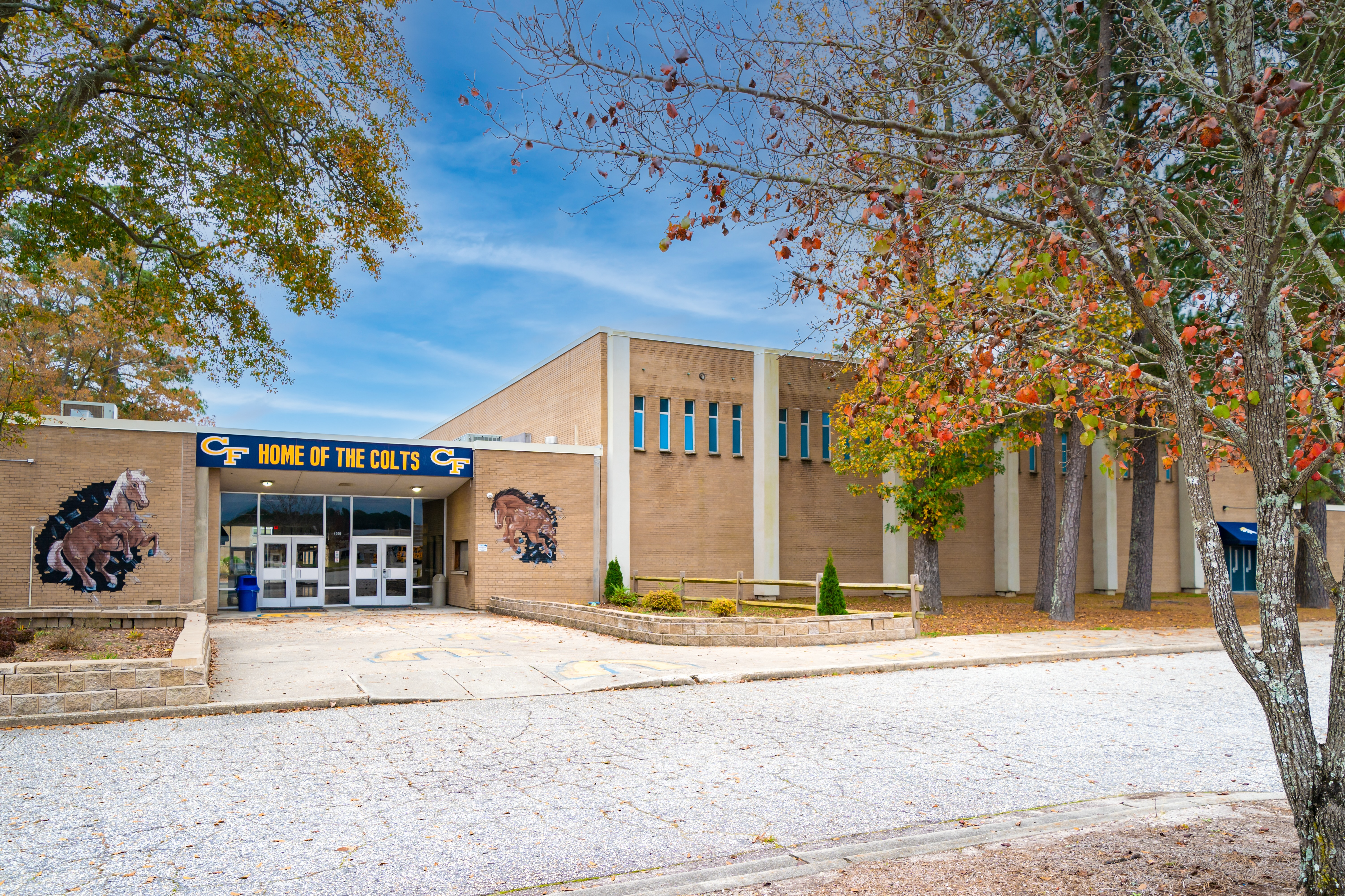 A photo of the front of cape fear high