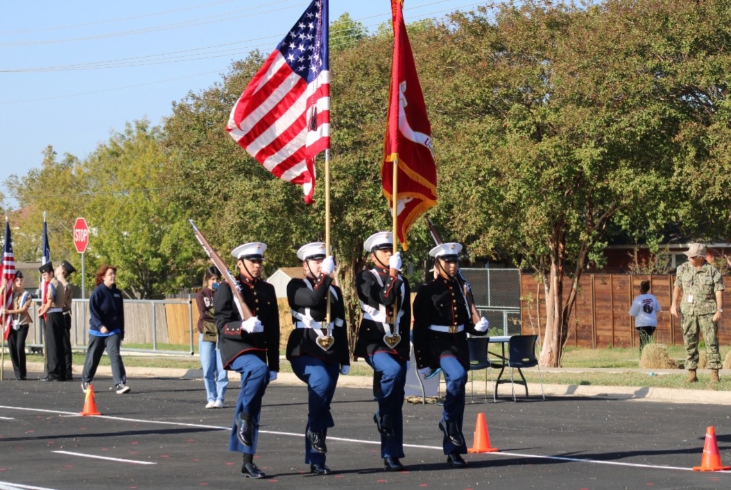 Color Guard Competition at Lehman High School in Kyle, TX