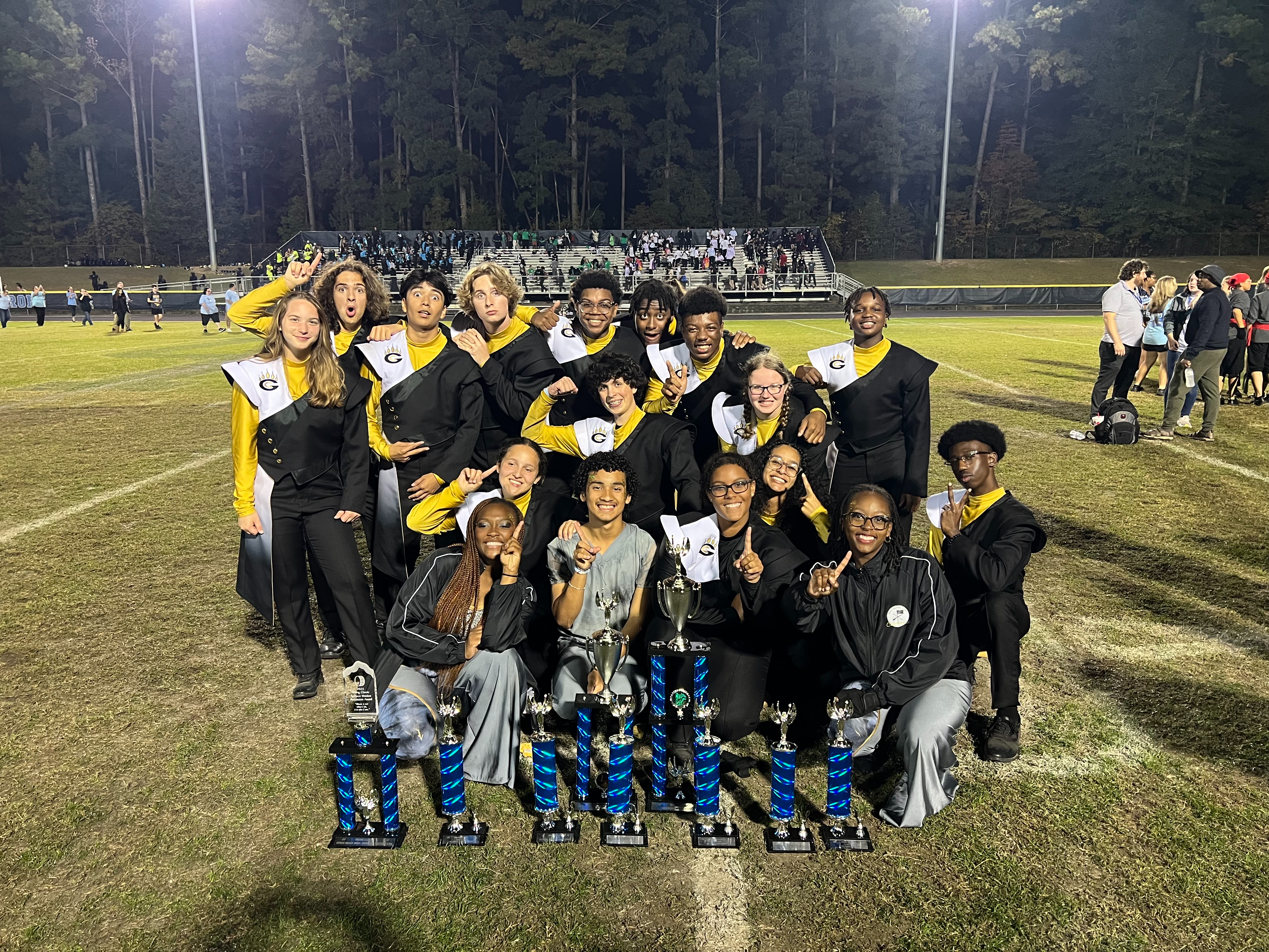 GCHS Band with Trophies