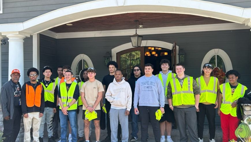 Students attending a field trip