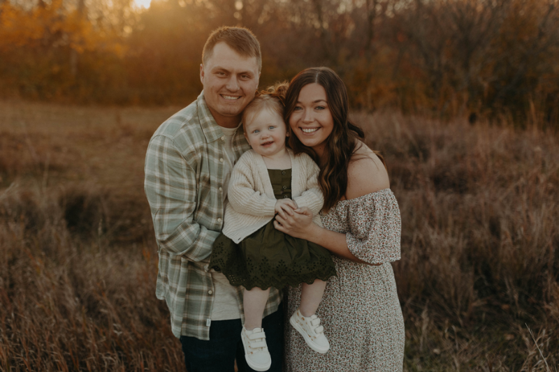 Allie Tietz   with her family