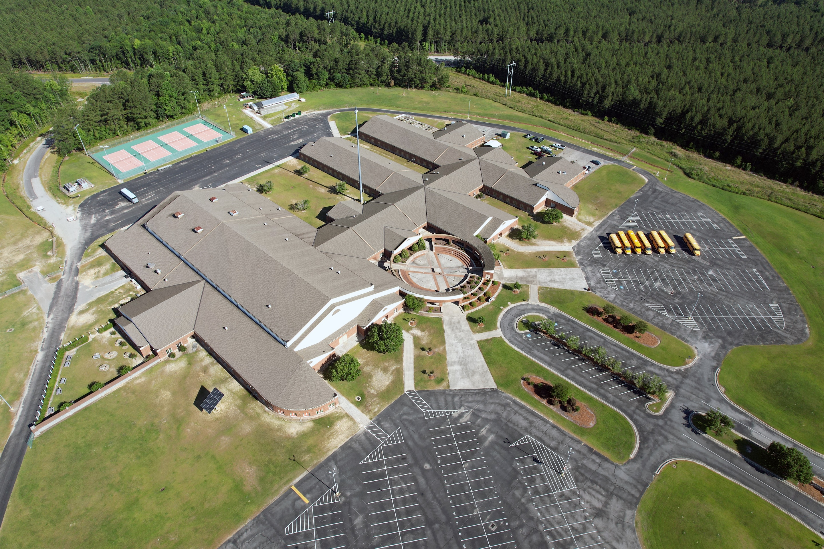 Aerial photo of East Columbus Junior Senior High School