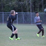 Group of boys playing soccer