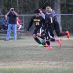 Group of boys playing soccer