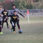 Group of boys playing soccer