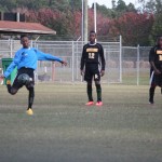 Group of boys playing soccer