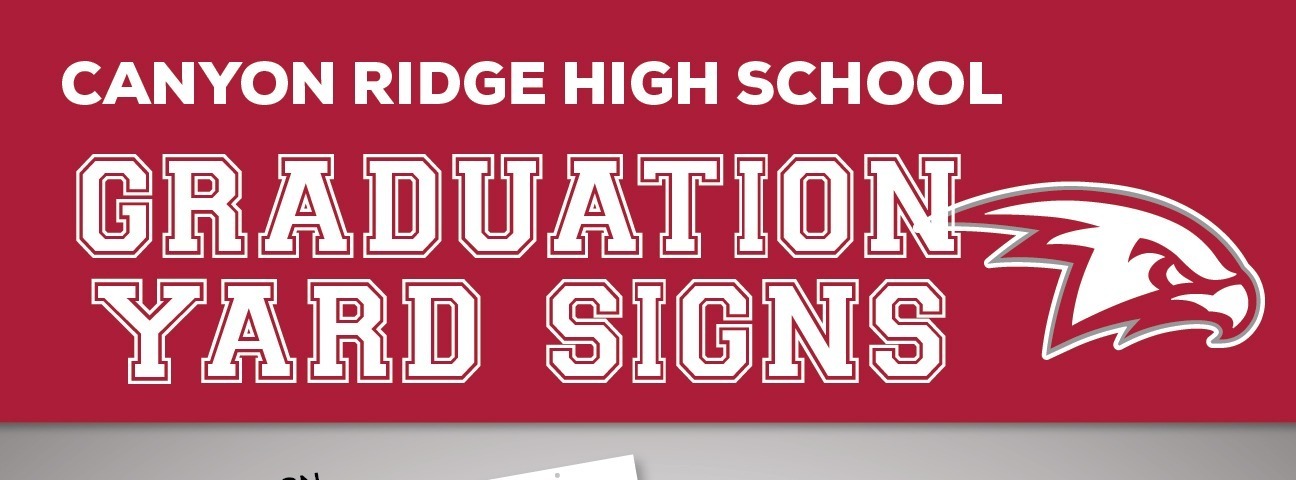 Yard signs available for purchase.