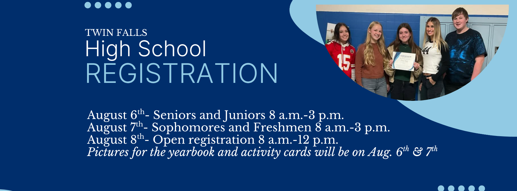 TFHS Registration dates