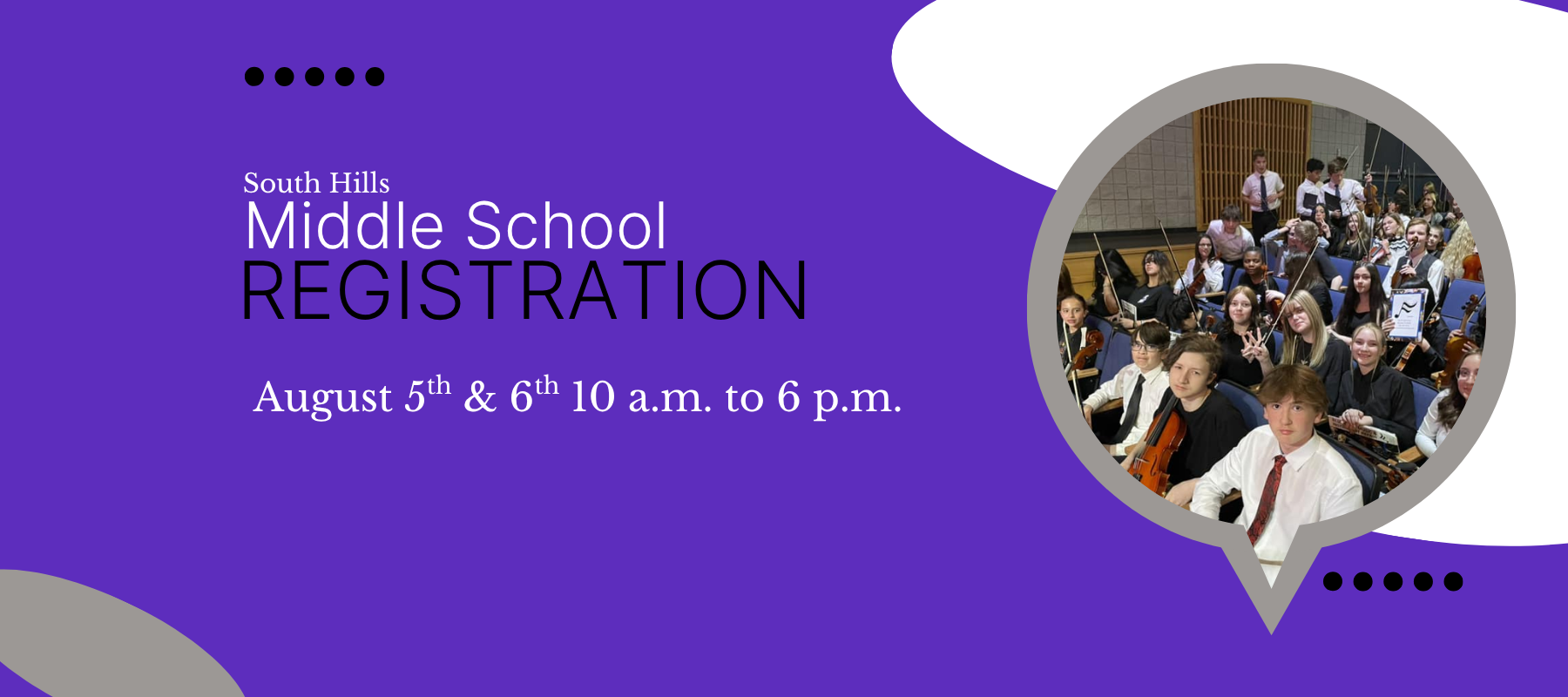 South Hills Registration Dates