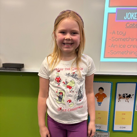 Picture of Third Grade Student of the Week