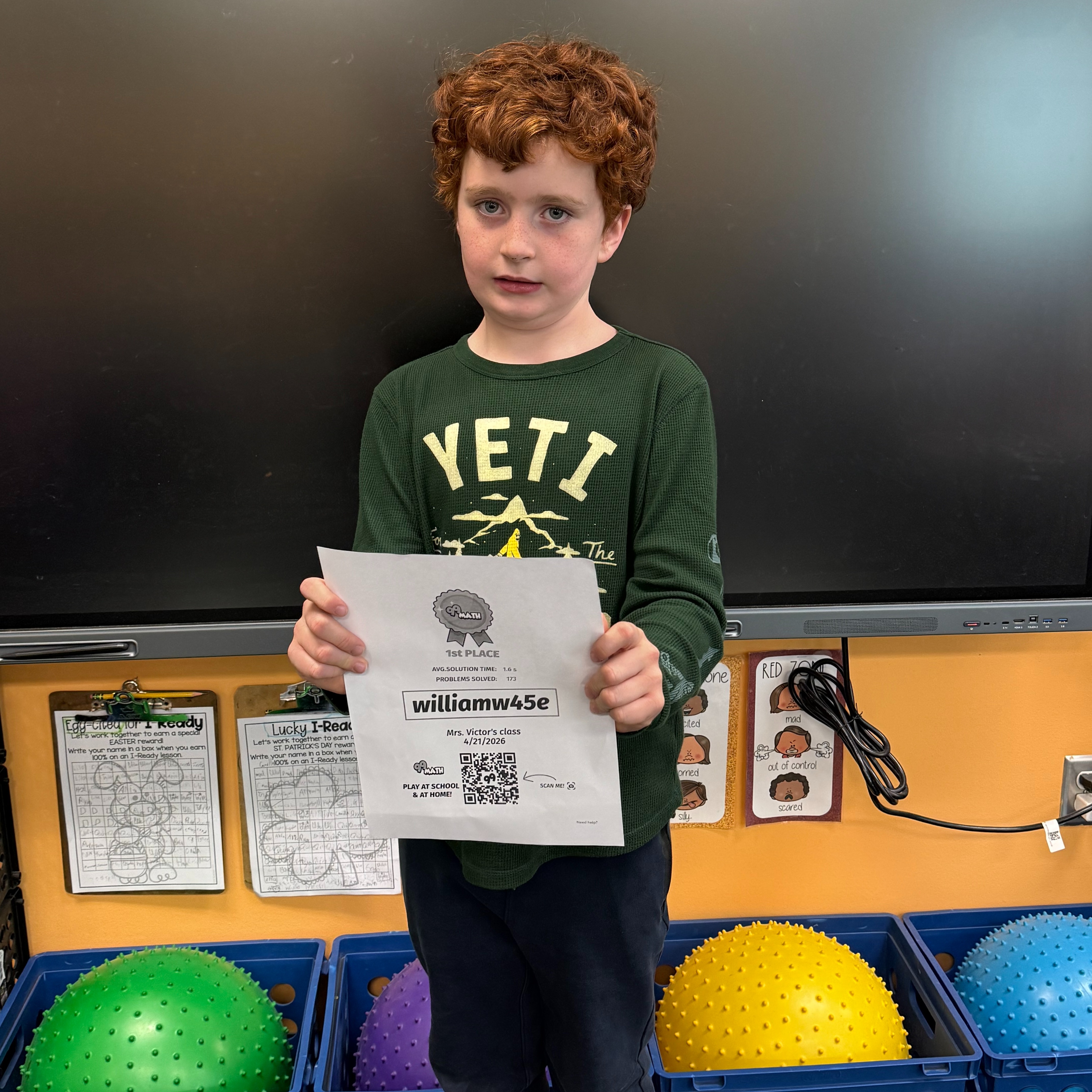 Picture of Second Grade Student of the Week