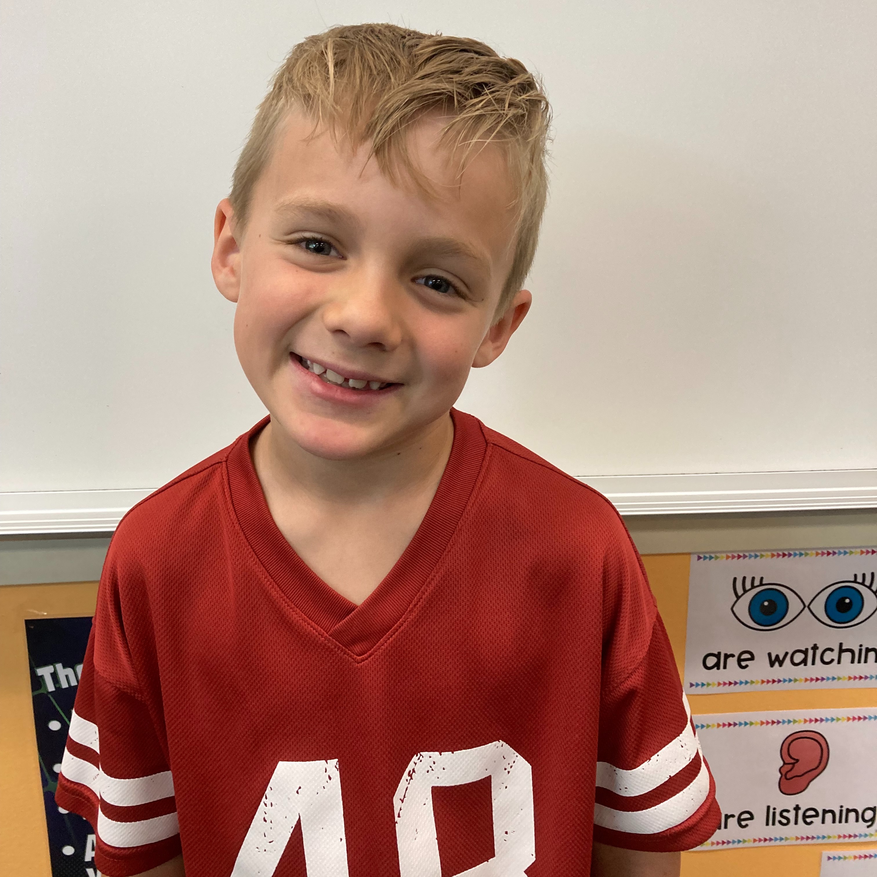 Picture of First Grade Student of the Week