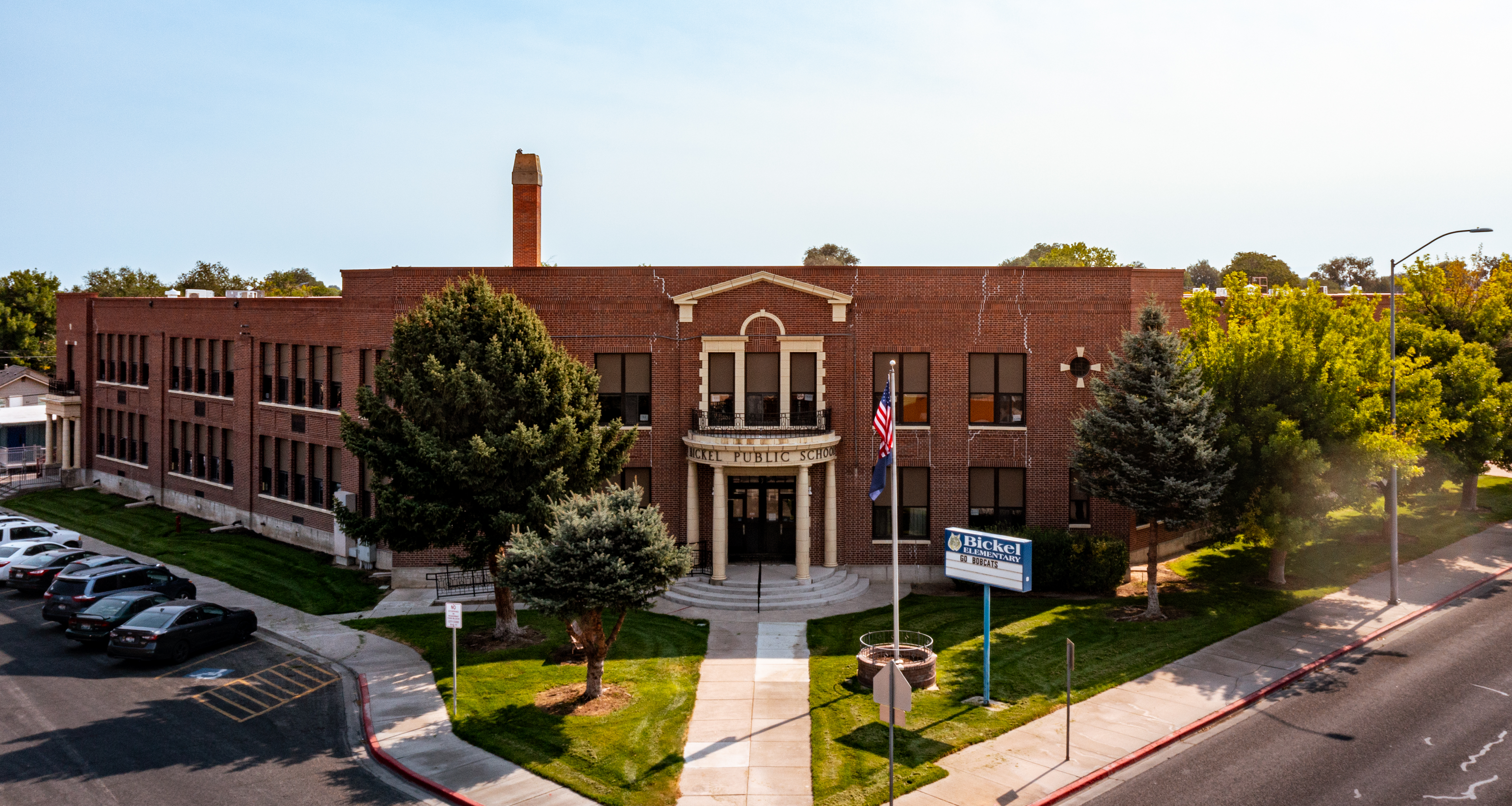 Brick school building