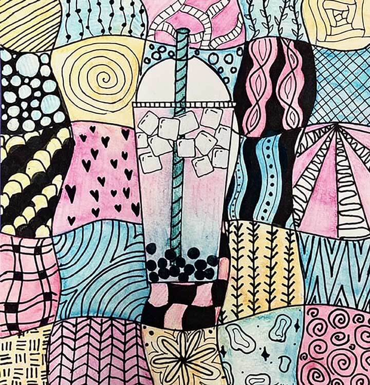 Student paintings for the 65th annual district art show