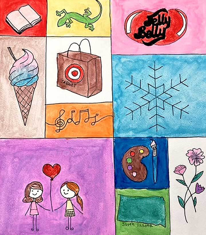 Student paintings for the 65th annual district art show