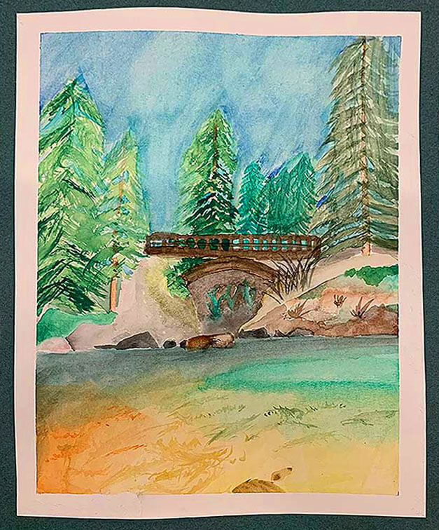 Student paintings for the 65th annual district art show