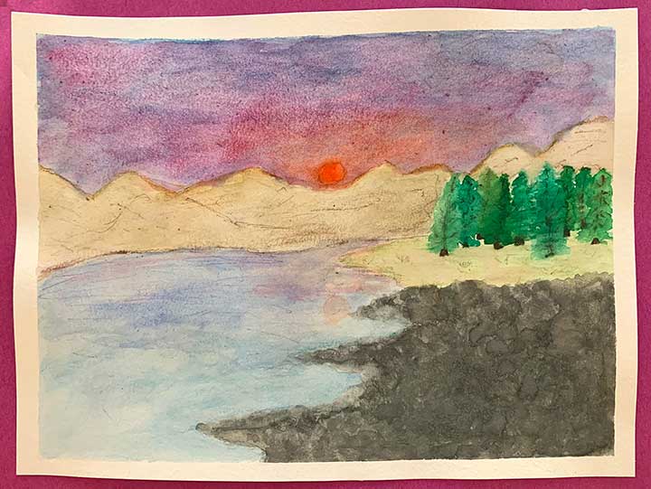 Student paintings for the 65th annual district art show