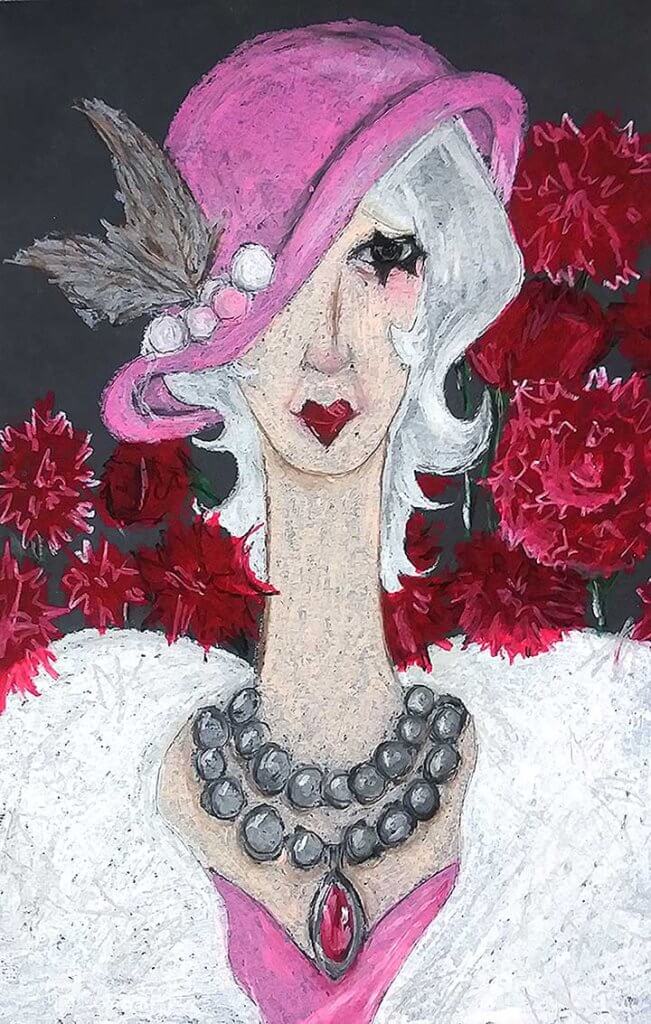 Student paintings for the 65th annual district art show