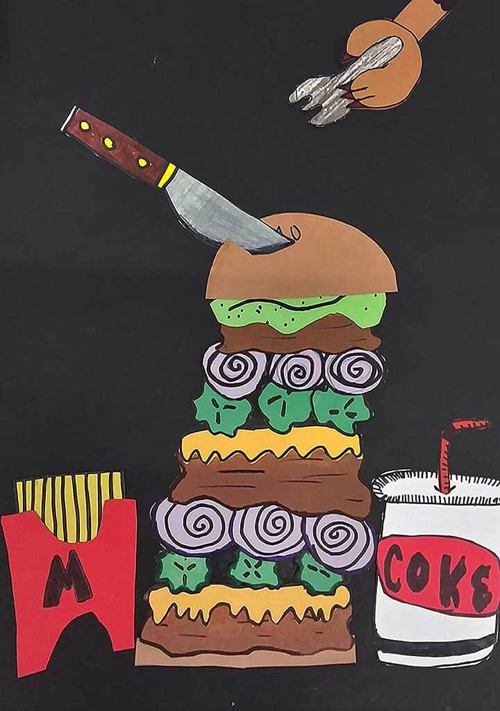 Student paintings for the 65th annual district art show
