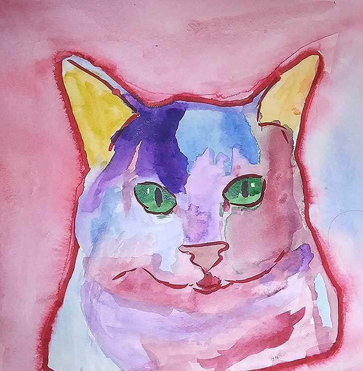 Student paintings for the 65th annual district art show