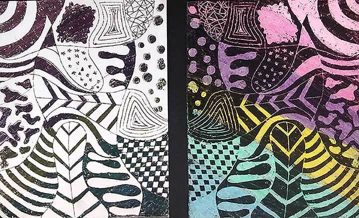 Student paintings for the 65th annual district art show