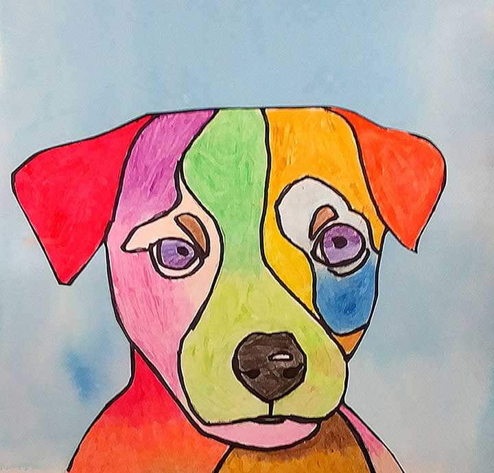 Student paintings for the 65th annual district art show