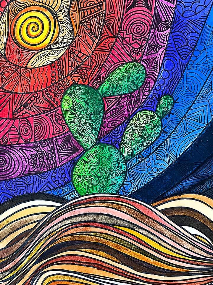 Student paintings for the 65th annual district art show