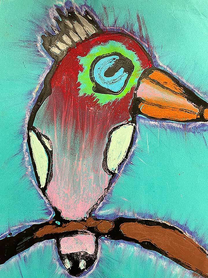 Student paintings for the 65th annual district art show