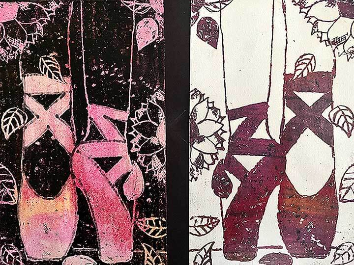 Student paintings for the 65th annual district art show