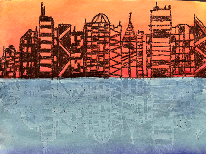 Student paintings for the 65th annual district art show