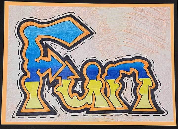 Student paintings for the 65th annual district art show