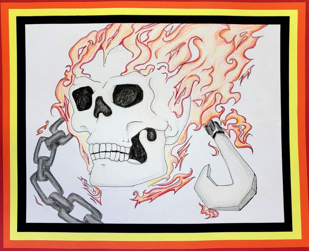 Student paintings for the 65th annual district art show