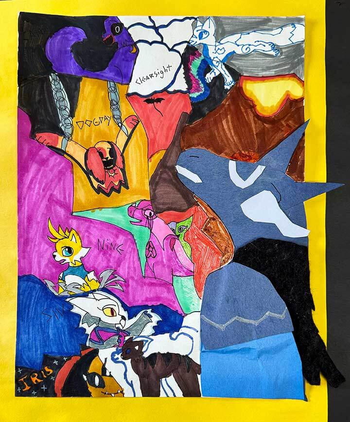 Student paintings for the 65th annual district art show