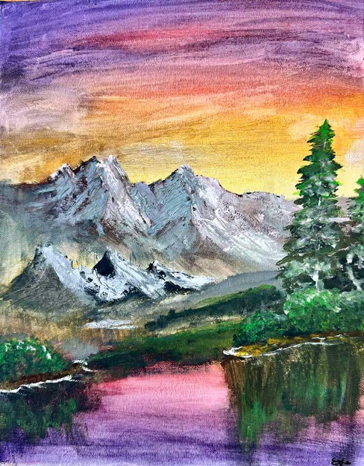 Student paintings for the 65th annual district art show