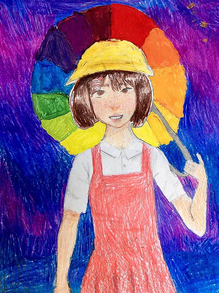 Student paintings for the 65th annual district art show