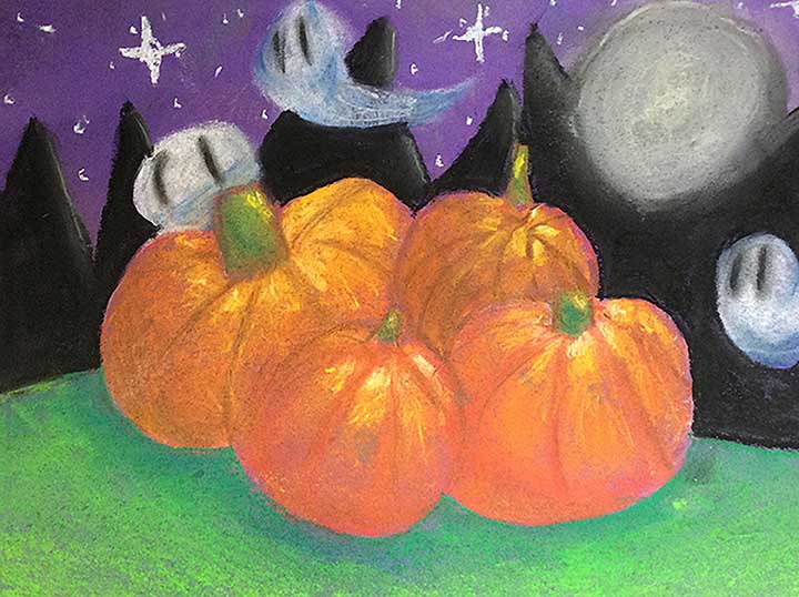 Student paintings for the 65th annual district art show