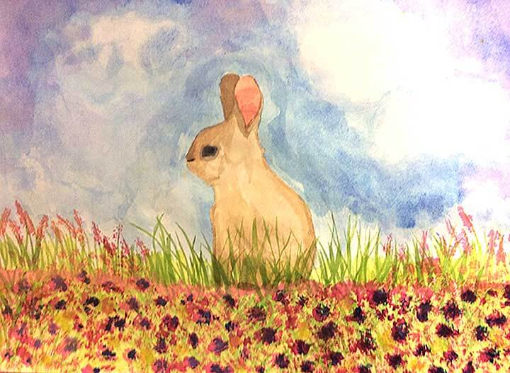 Student paintings for the 65th annual district art show
