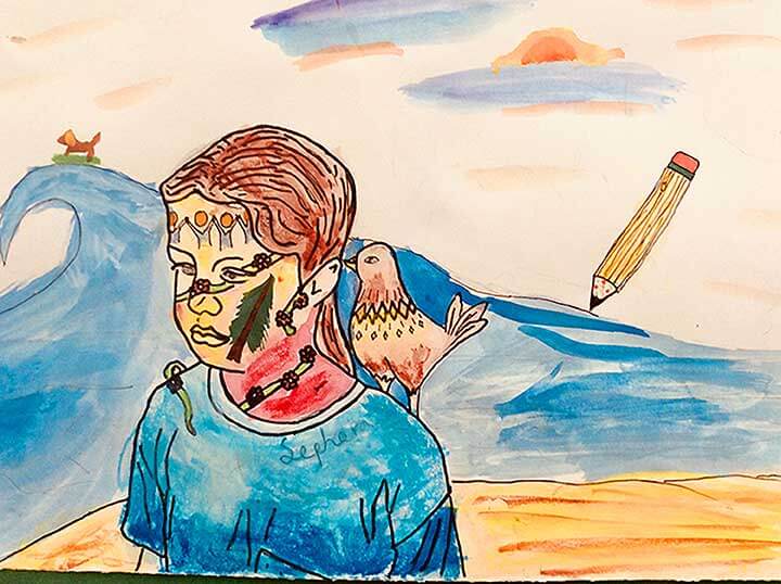 Student paintings for the 65th annual district art show