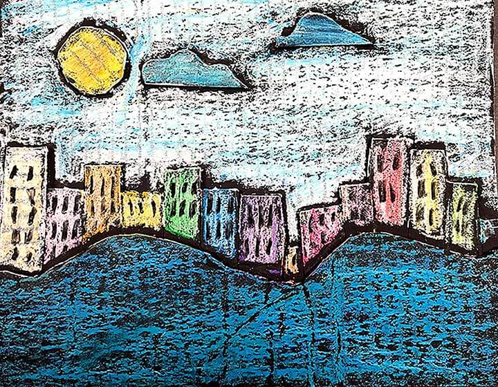 Student paintings for the 65th annual district art show