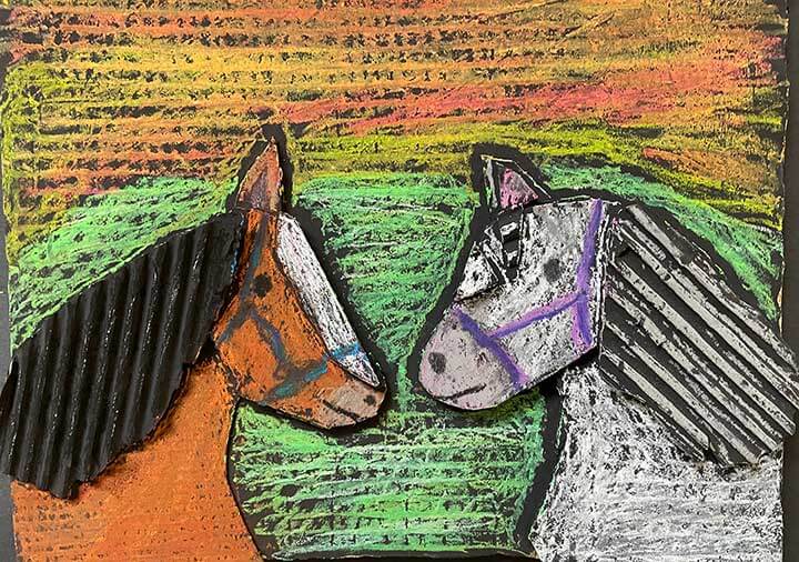 Student paintings for the 65th annual district art show