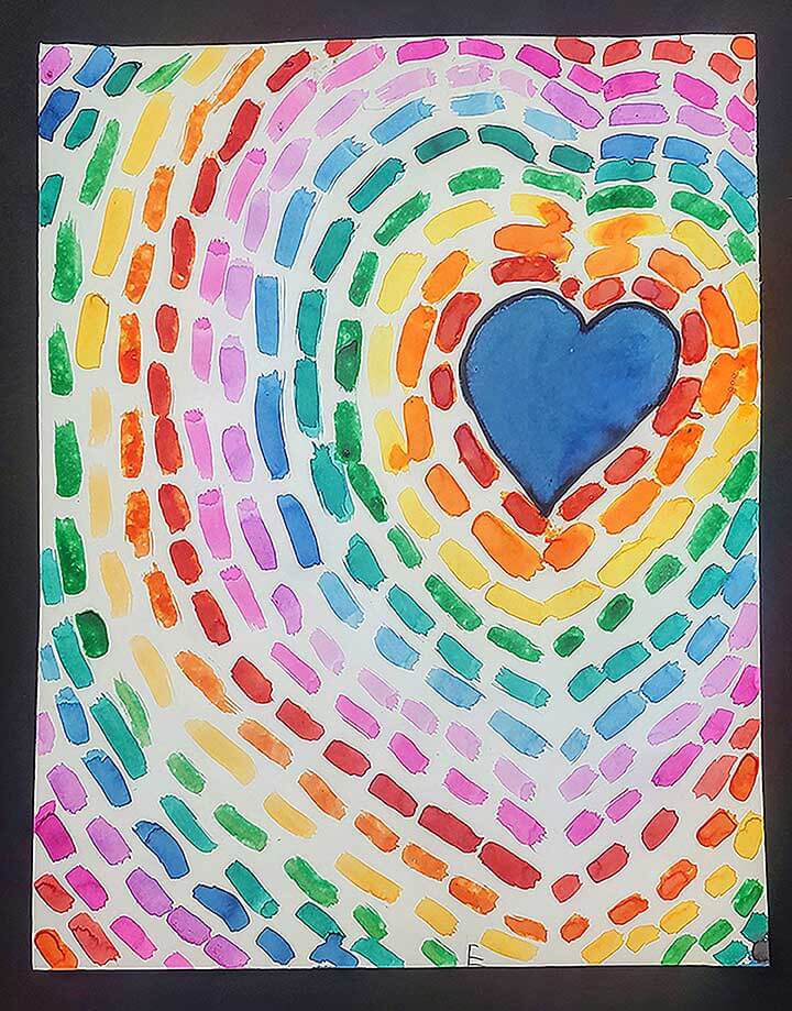 Student paintings for the 65th annual district art show
