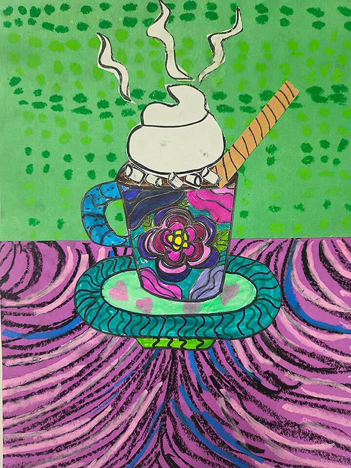 Student paintings for the 65th annual district art show