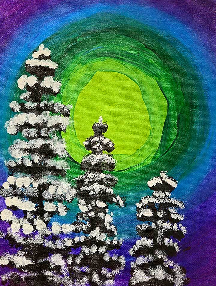 Student paintings for the 65th annual district art show