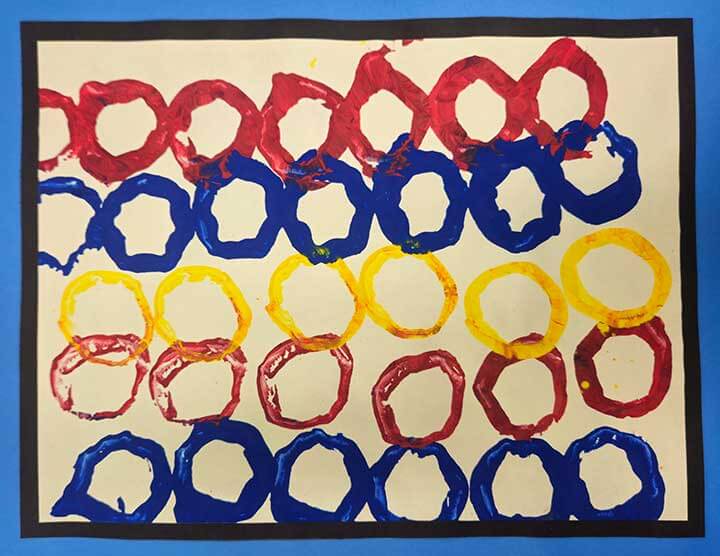 Student paintings for the 65th annual district art show
