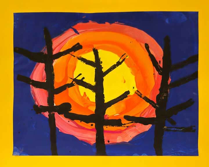 Student paintings for the 65th annual district art show