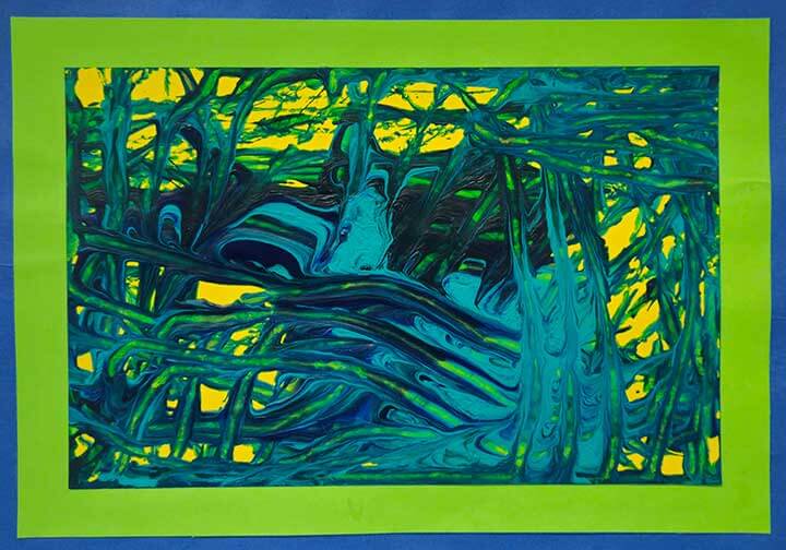 Student paintings for the 65th annual district art show