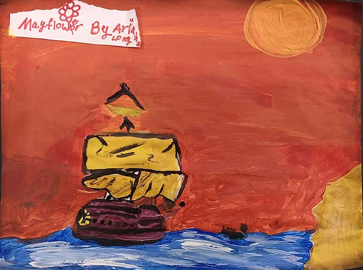 Student paintings for the 65th annual district art show