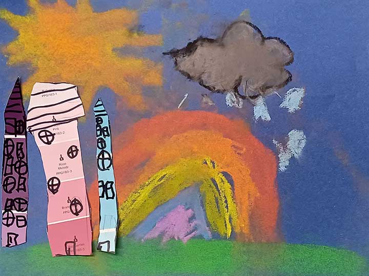 Student paintings for the 65th annual district art show