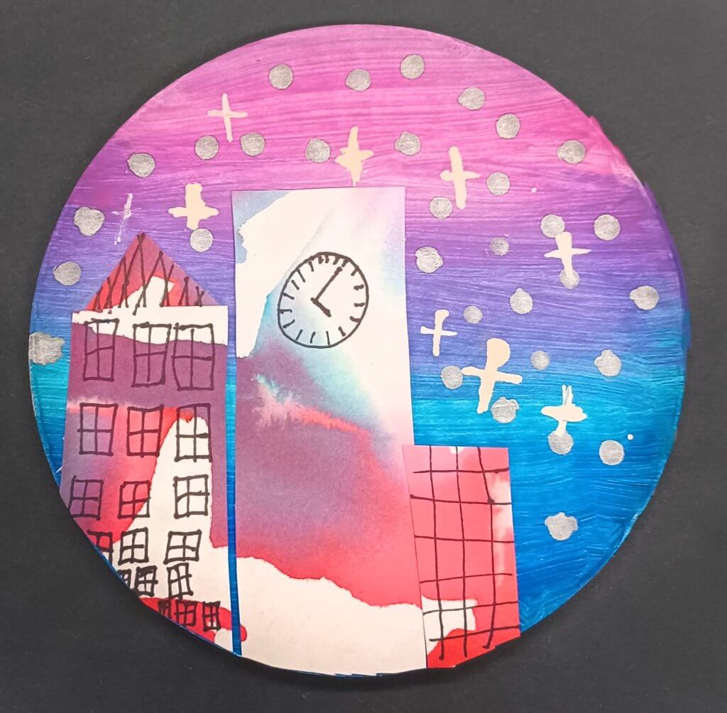 Student paintings for the 65th annual district art show